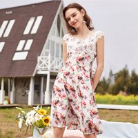 Miss Selfridge - Top sans manches en dentelle à grosse fleur - Noir