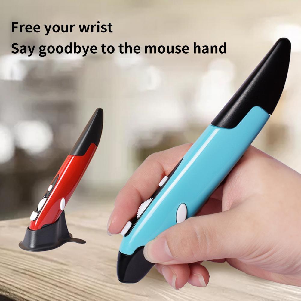 Wireless Mouse Pen 2.4G DPI Adjustable Portable Vertical Pen-shaped Stylus for Computer
