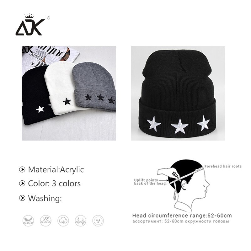 Chapeau tricoté Hip Hop brodé | Casquette d'hiver pour femmes, Bonnet étoiles extérieur, Bonnet de Ski couleur unie, Bonnet de Ski femme, automne et printemps