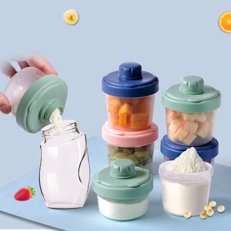 60ml/120ml Milk Powder Storage Box 3 Layers Baby Formula Dispenser Infant Essential Cereal Snacks Container for Toddle