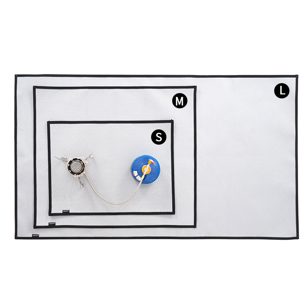 Fire Pit Pad Prevent Floor Deck Mat Camping Fireproof Grill Mat Blanket Heat Insulation Pad For Outdoors Picnic Barbecue BBQ