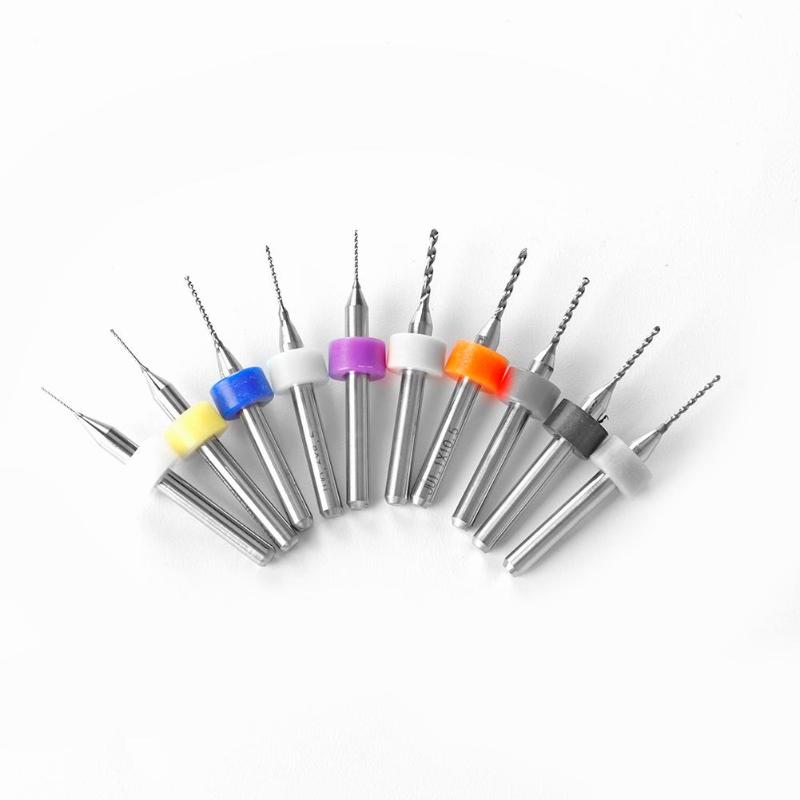 0.3-1.2mm acier au tungstène carbure foret ensemble pour métal horloger réparation Circuit imprimé tungstène montre réparation outil