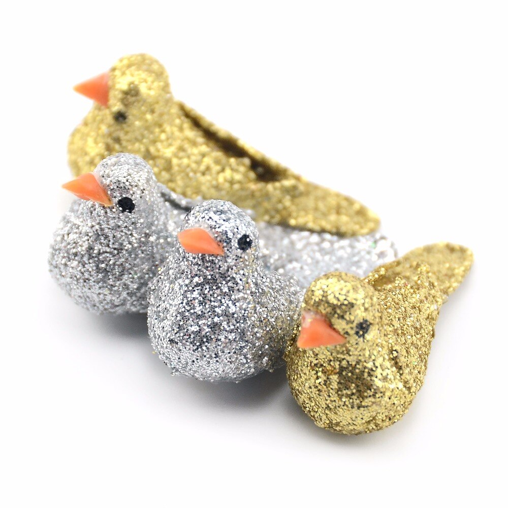 6 Stuks Wit En Roze Kunstmatige Foam Vogels Bruiloften Kerstboom Decoratie Diy Handwerk Accessoire Krans Scrapbooking