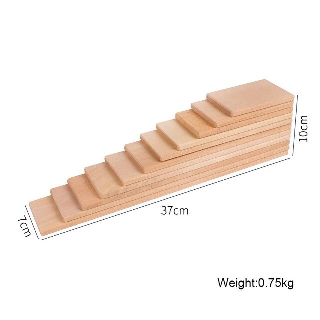 DIY Children's Wooden Rainbow Toy Wood Rainbow Stacker Balance Blocks Baby Toy Montessori Educational Toys For Children: Bass Natural