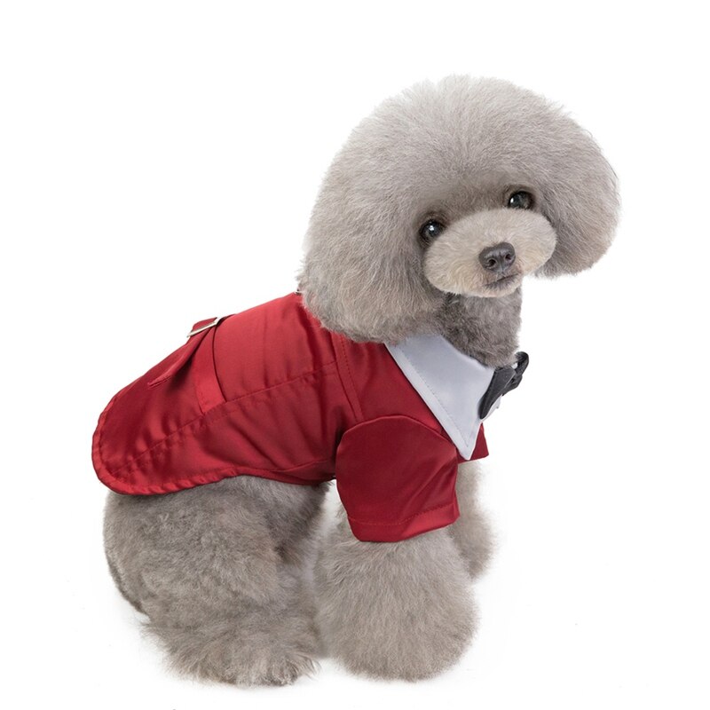 Pet Dog Vest Suit Male Dog Clothing Tuxedo Wedding Pet Dress Gentleman Costume Marriage Dog Apparel Coat Jacket