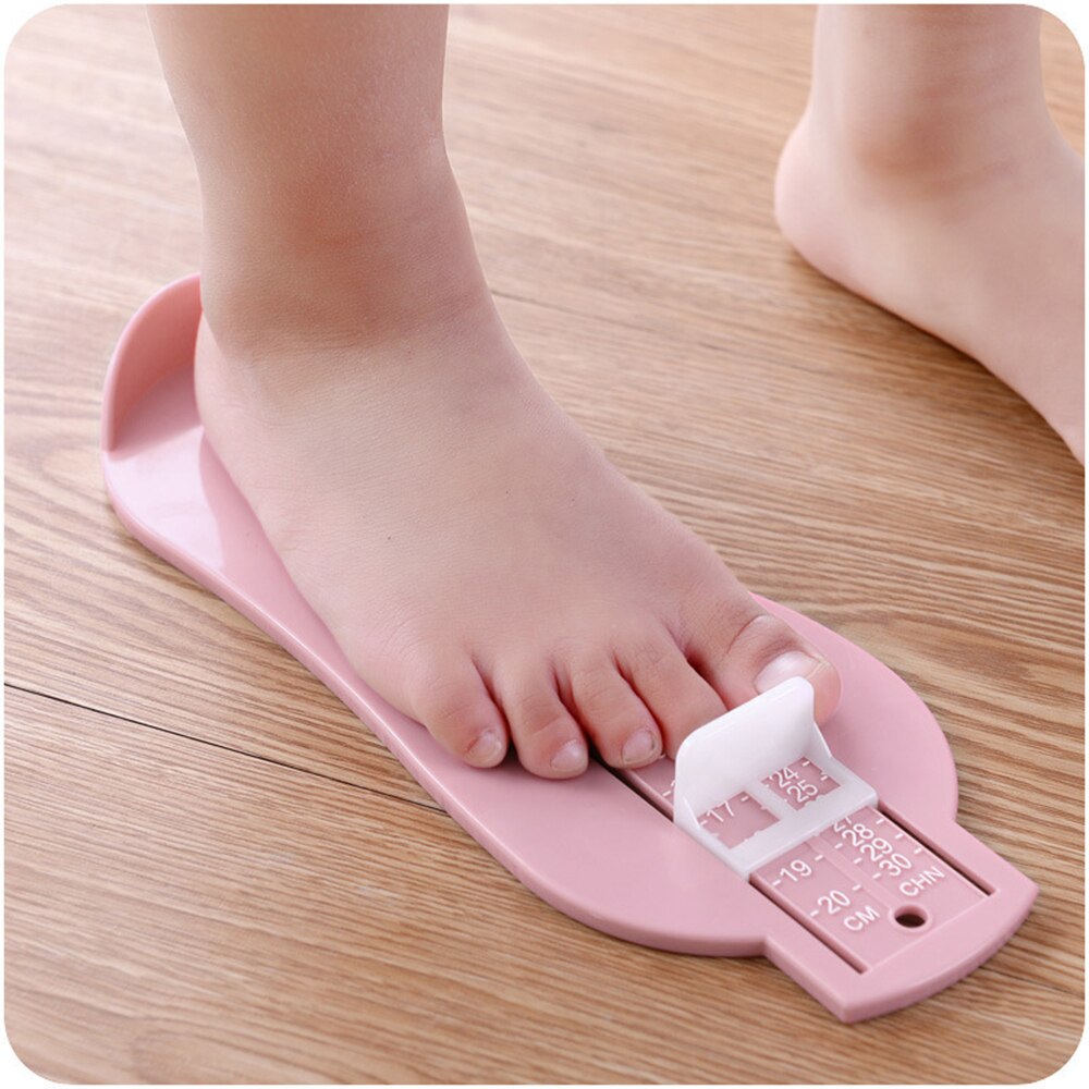 3 farben Kid Säuglings Fuß Messen Manometer Schuhe Größe Mess Lineal Werkzeug Erhältlich ABS Baby Auto Einstellbare Bereich 0- 20cm größe: Pink