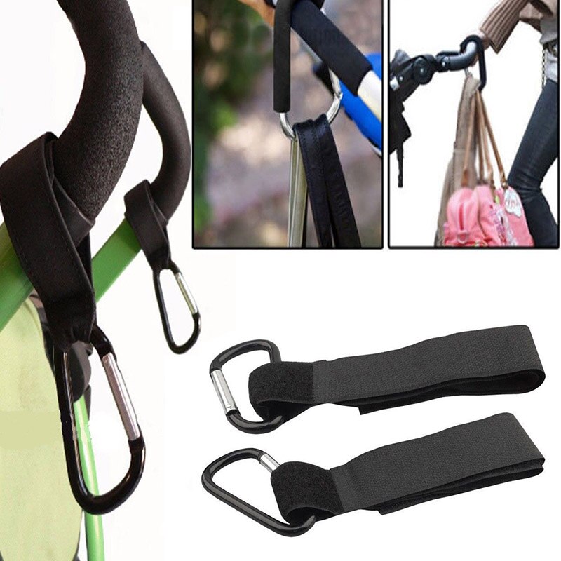 2Pcs Shopping Bag Stroller Hook for Wheelchair Stroller Carabiner Clip Baby Carriage Bag Hooks AC889