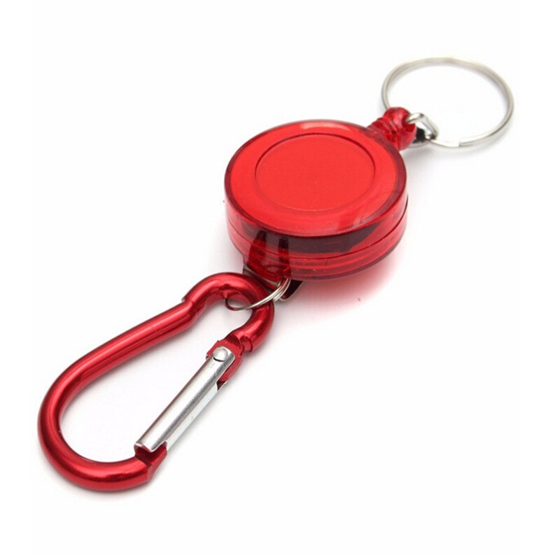 Llavero retráctil para tirar, tarjeta de identificación, etiqueta con cordón, portatarjetas, Clip de cinturón de retroceso, suministros de carcasa de Metal,: red
