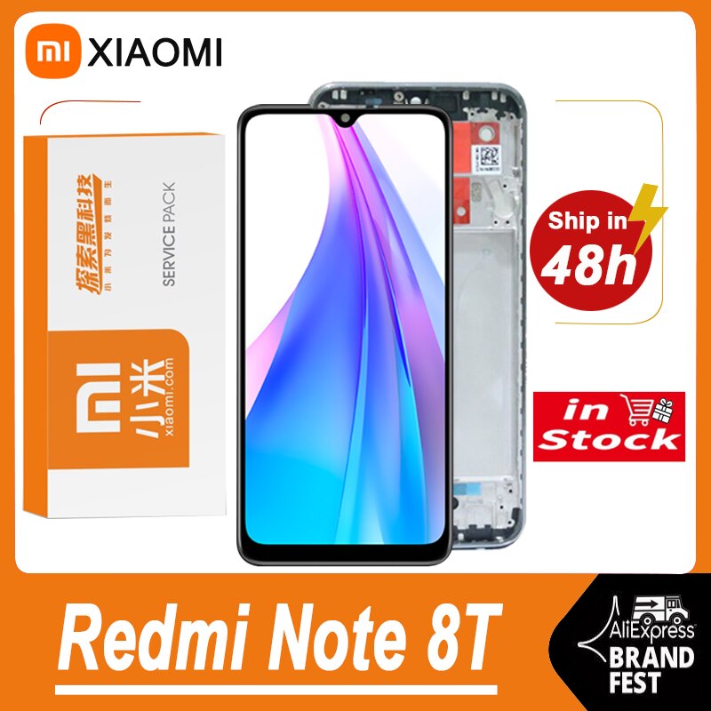 100% testato 6.3 &quot;sostituzione Display per Xiaomi Redmi Note 8T Display LCD Touch Screen Digitizer Assembly per M1908C3XG modello