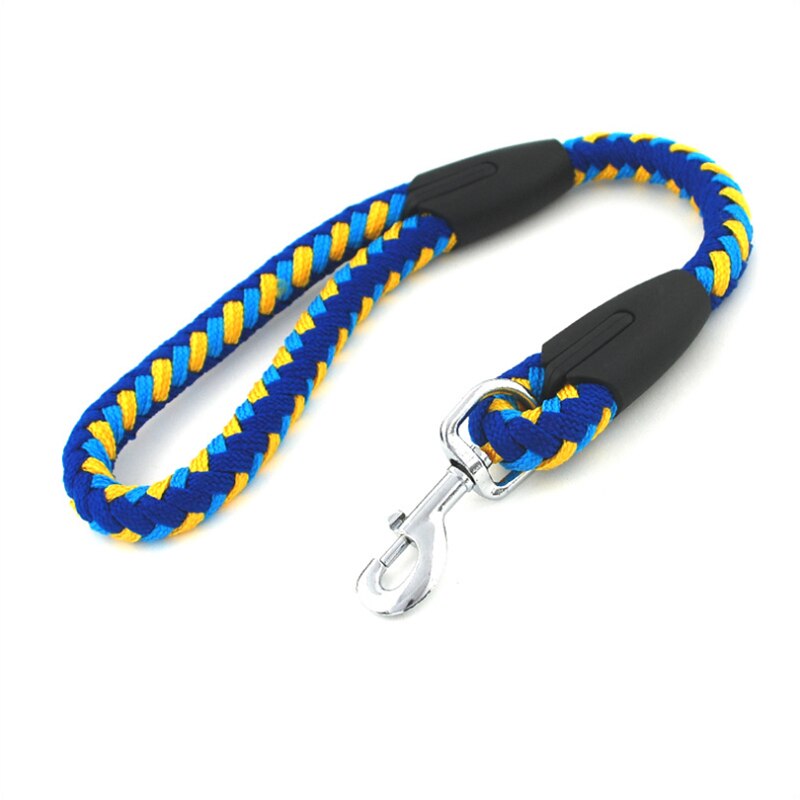 Stor og mellemstor hundesnor hyrde rundt reb flettet slidstærkt bidfast tykt kort reb til kæledyr 60cm: 1 / 1.5 cm x 60cm