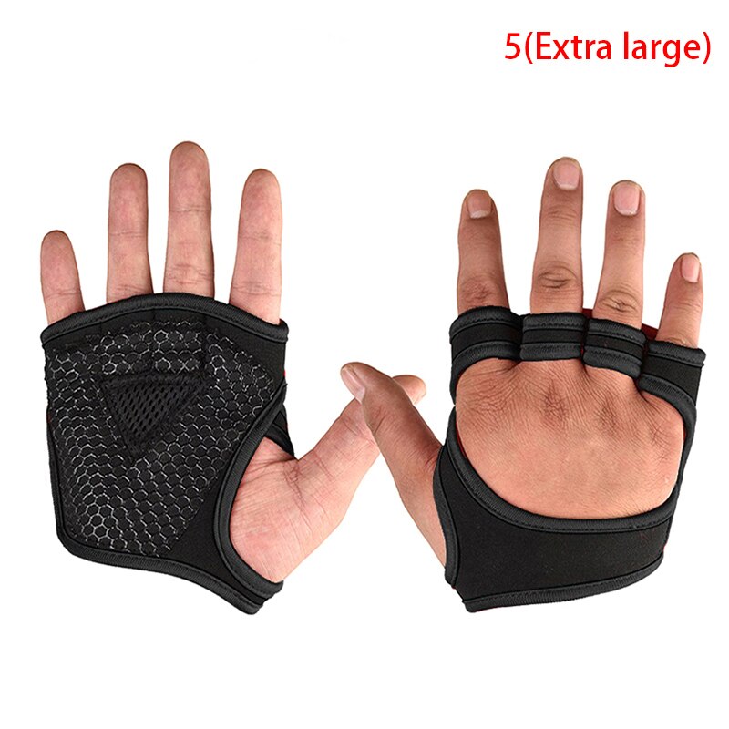 1 paar gewichthefhandschoenen voor dames heren fitness sport bodybuilding gymnastiek handgrepen gym handpalmbeschermer handschoenen: Pgod 0018-n5