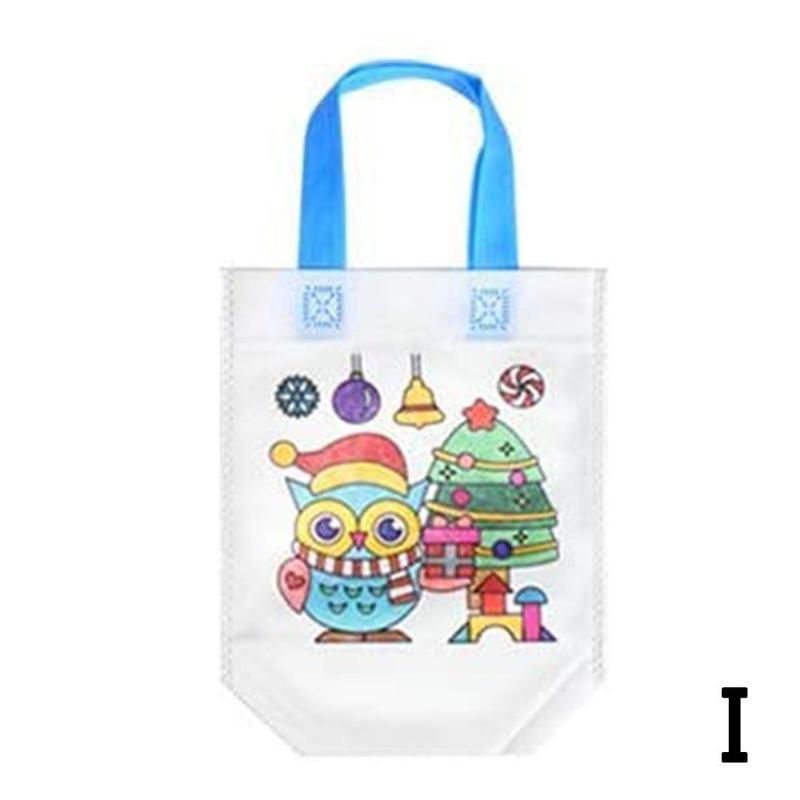 Diy Milieubescherming Graffiti Tas Handgemaakte Voor Kinderen Kleuterschool Puzzels Kinderen Zakken Schilderij Tote U1V5: I