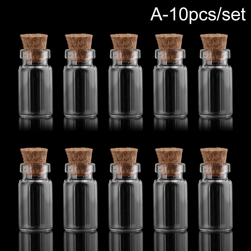 10Pcs 12X24Mm Kleine Drift Fles Glazen Potten Decoratie Diy Containers Mini Bericht Flesjes Ornamenten Kurk home Decor: A