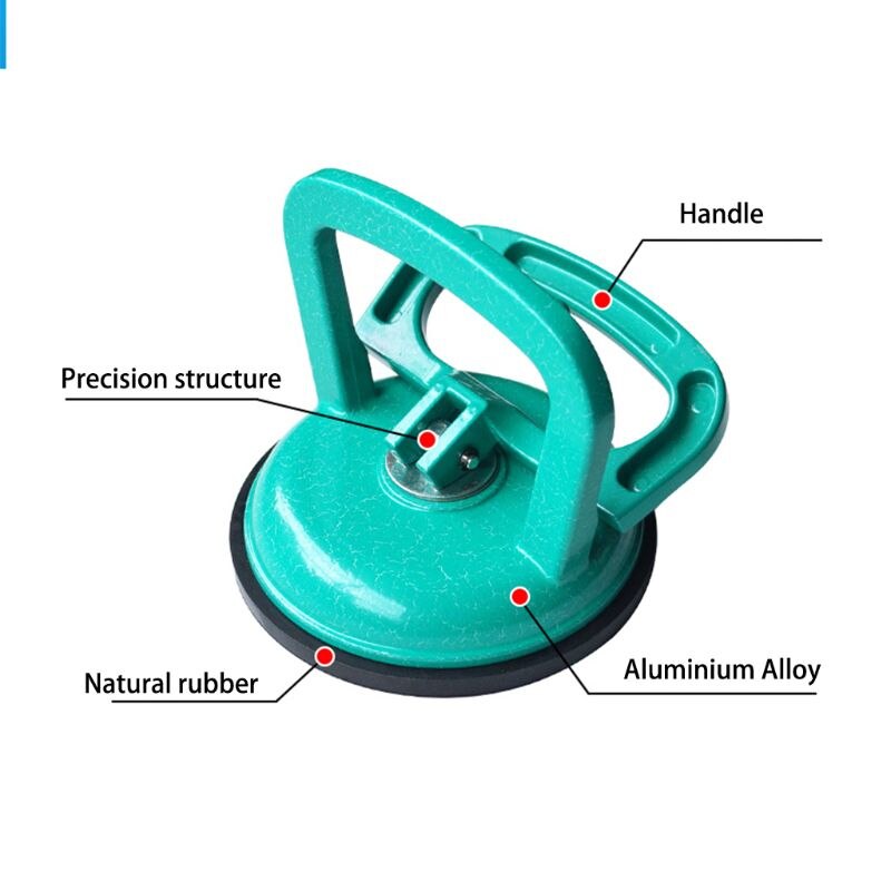 Glas sugekop kraftig aluminium vakuum aftrækker håndtag kroge til at løfte