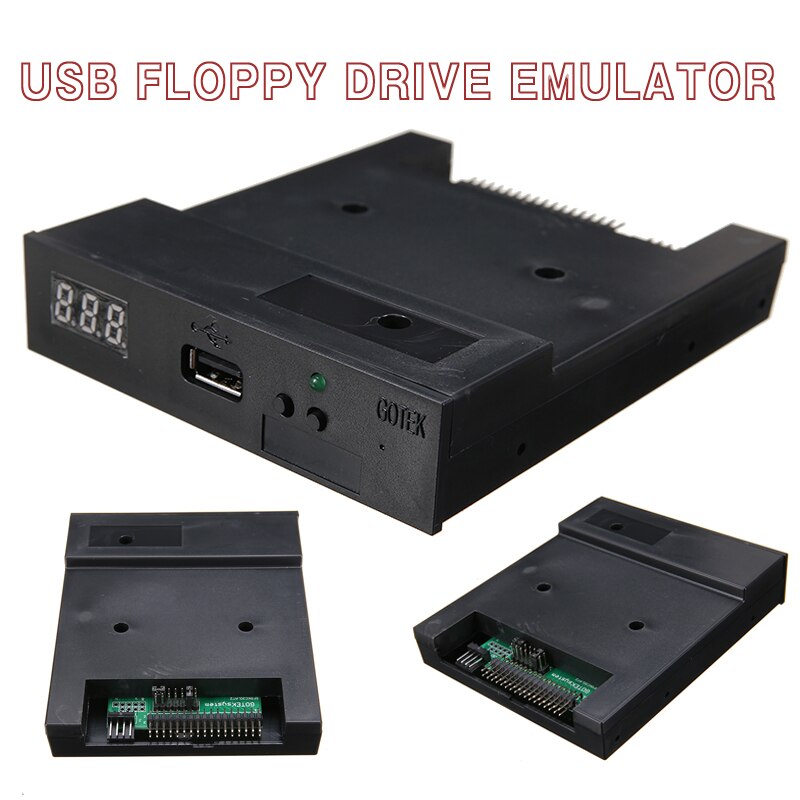 Durable SFR1M44-U100K Schwarz 3,5 Zoll 1,44 MB USB Floppy Drive Emulator 4-pin Power Stecker Emulatoren Für computer
