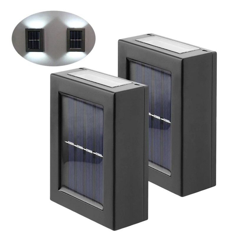4pc solar led vegglampe utendørs vanntett vegglampe lys opp og ned hage husholdning dekorativ belysning lampe