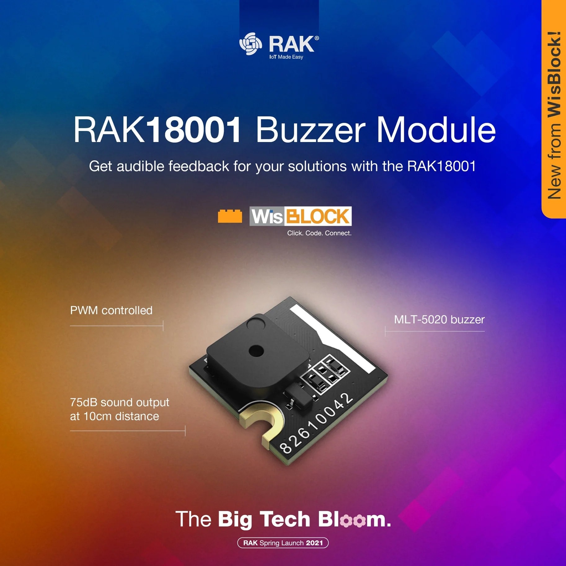 RAK Buzzer Module Jiangsu MLT-5020| RAK18001| RAKwireless
