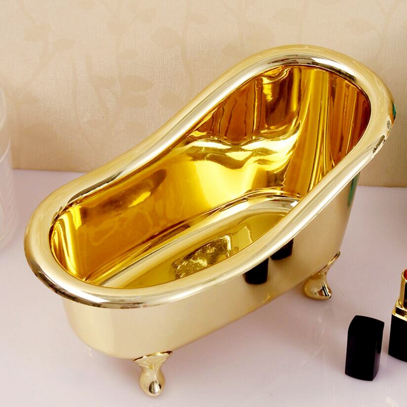 High Grade Accessories Bathroom Mini Bathtub White Soap Storage Box Toothbrush Toothpaste Induction Box Snack Storage Box D5