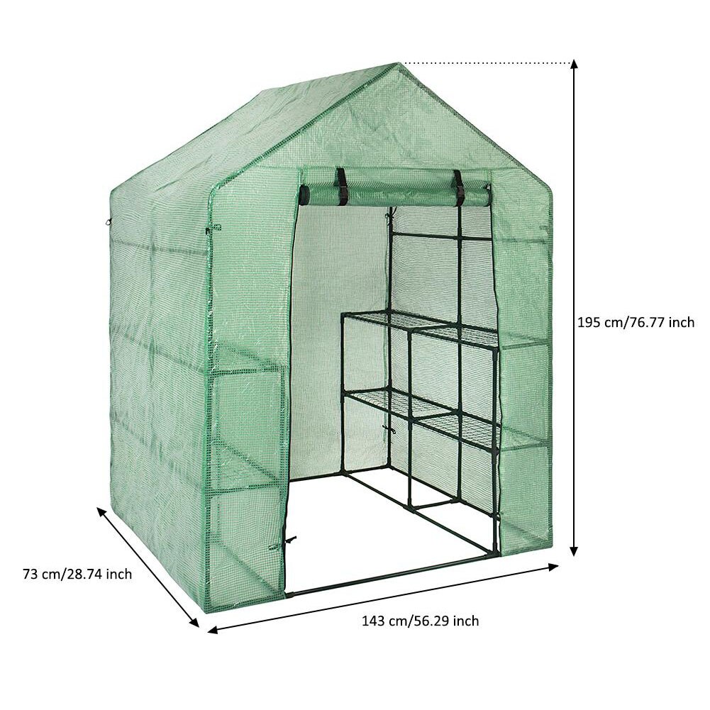 Mini invernadero portátil protector impermeable cubierta flor planta crece tienda PVC jardín invernadero cubierta (sin marco de hierro)