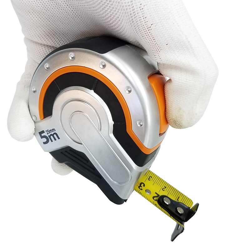 Tape Measure 5m*25mm with Nylon Coating Self Lock Double Sided Graduation Metric Size Measuring Tape Anti-Shock and Non-Slip