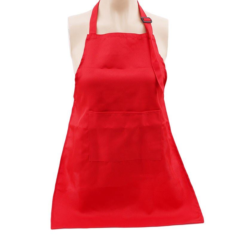 1Pc Cute Kid Children Kitchen Baking Painting Apron Baby Art Cooking Craft Bib Role Play Kits Apron Cleaning Tools: Red