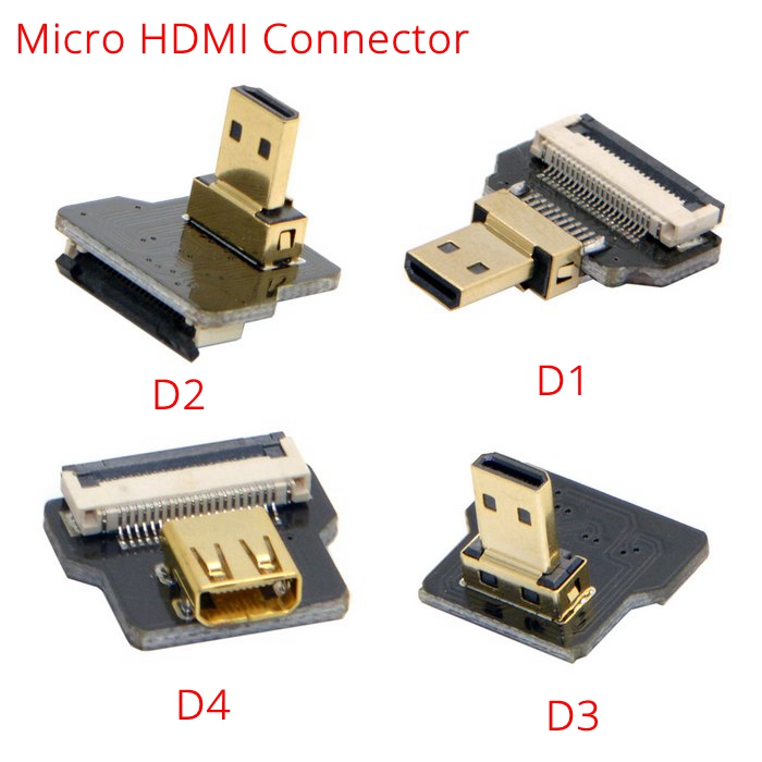 FPV HDMI Flat Ribbon Cable UP/Down Angle Micro HDMI to HDMI 90 degree flexible hdmi ribbon cable pin 20pin Plug HDMI raspberry 4