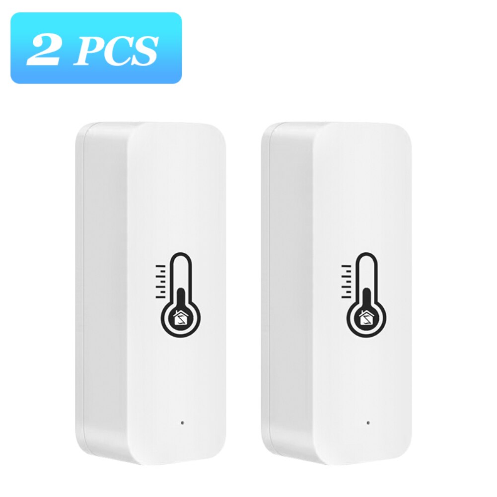 Sensor de temperatura y humedad para interiores, higrómetro, termómetro, funciona con Alexa, Google Smart Life, Tuya, WiFi o Zigbee: 2 sensors 01 / WiFi