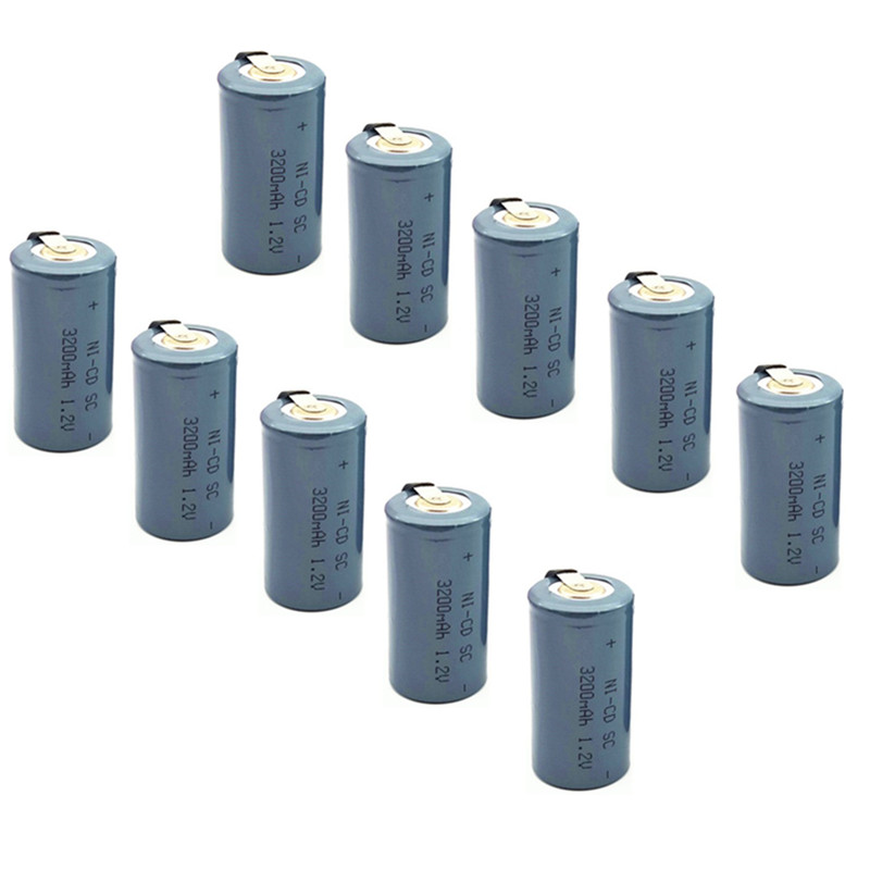 12 Pcs 3200 Mah Oplaadbare Batterij Sub C Batterij Sc 3200 Mah 1.2 V Batterij Vervanging 1.2 V Met Tab