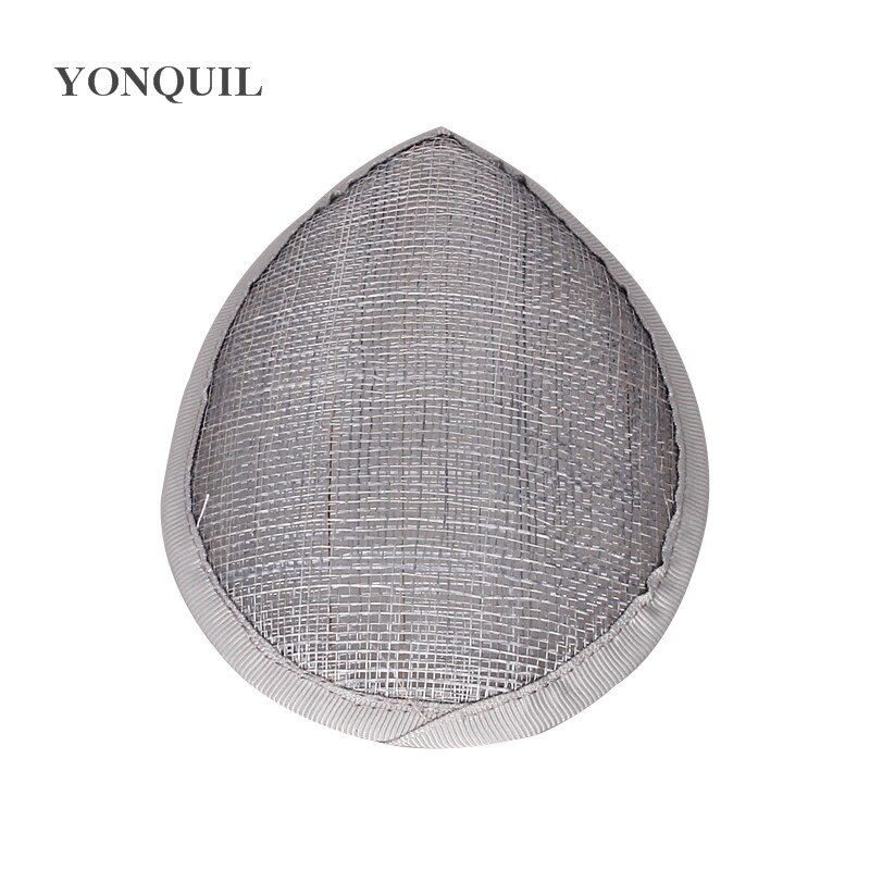 green 13CM teardrop sinamay fascinator base DIY millinery base cocktail hats handwork material party hair accessories 17 colors: Gray