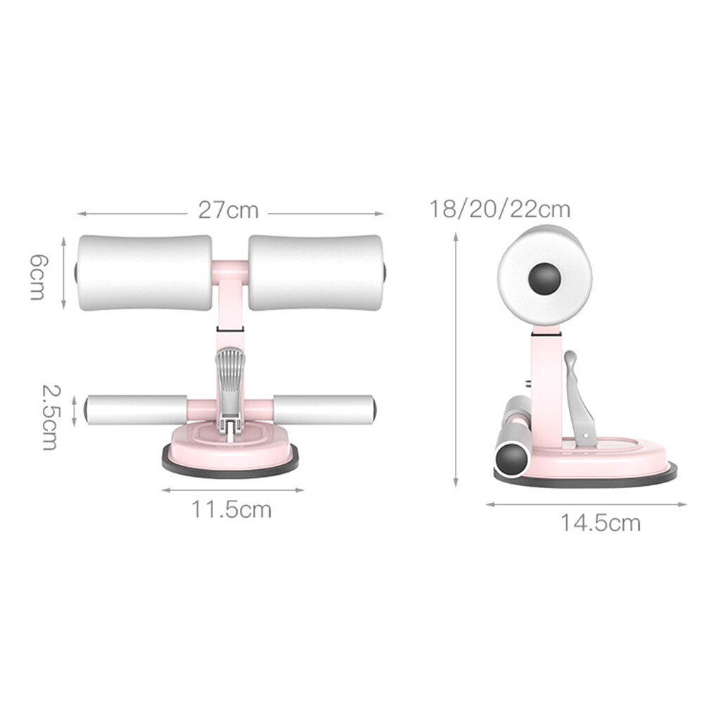 Sit Up Aid Sit-up Floor Bar with Comfortable Padded Ankle and Support Rode 3 Gear Positions for Home Work or Travel