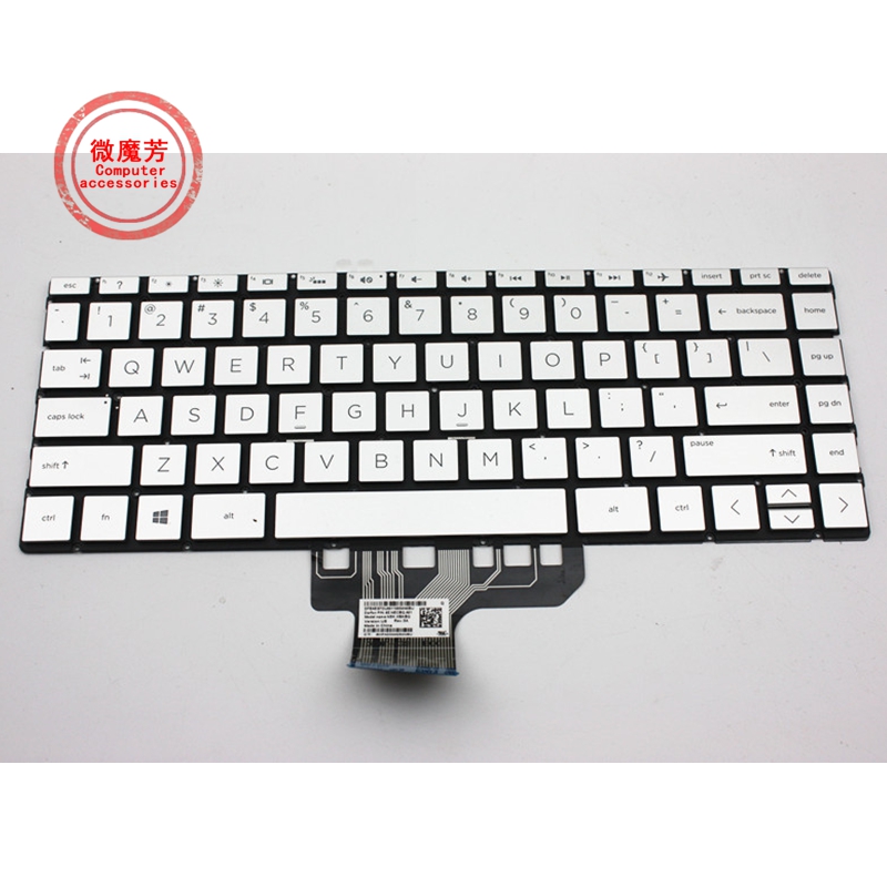 RU/US Laptop Keyboard For HP Spectre x360 13-AW 13-AW0013DX 13-AW0003DX 13-AW0008CA 13-AW0020NR 13-AW0023DX Russian Backlit: US silver Backlit