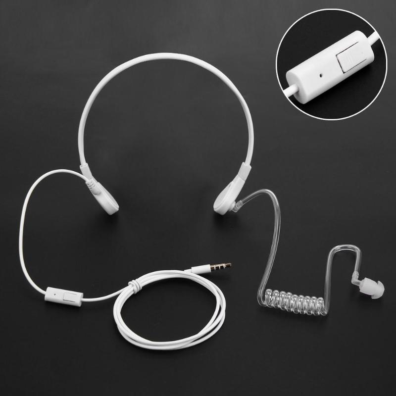 3.5 Mm Keel Microfoon Headset Covert Air Tube 3.5 Mm Standaard Plug Oortelefoon Voor Iphone Android