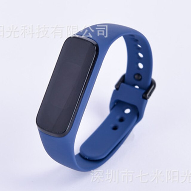 Smart Watch Band for Samsung Galaxy Fit-e R375 Silicone Wrist Band Strap Watchband Adjustable Bracelet Sports Replacement Band: Dark Blue