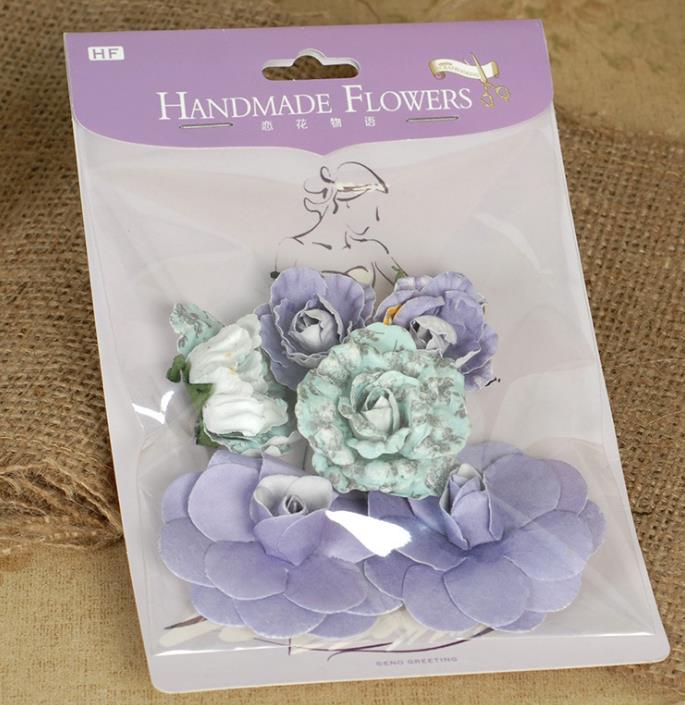 Handgemaakte Bloemen Pack Diy 3D Papieren Bloem Voor Kaartmaken, Scrapbook Embellishments