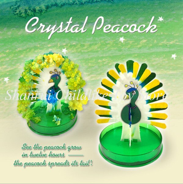 DIY magiczne rosnące papierowe kryształy drzewo drzewo wiśni magicznie zabawne choinki dzieci nowe zabawki nauka zabawka dla dzieci: Peacock Tree