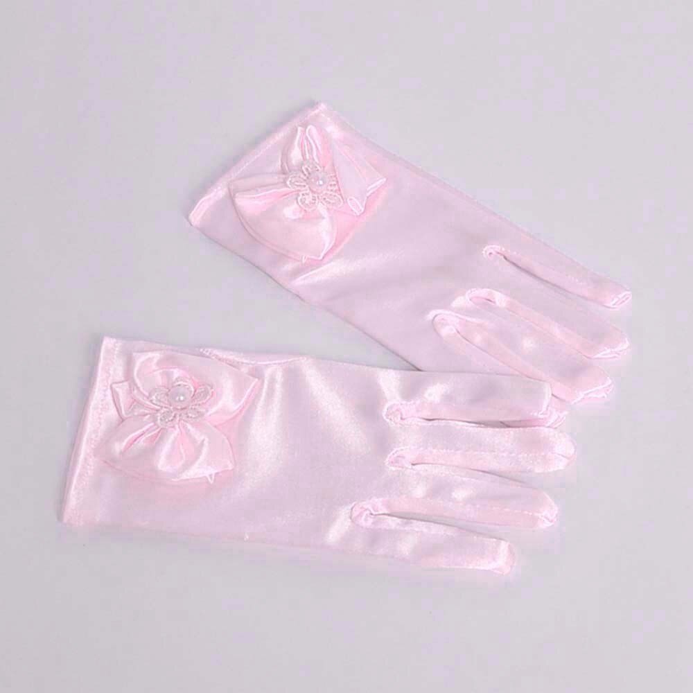 Kleinkind Baby freundlicher Mädchen Festzug tanzen Prinzessin Geburtstag Party Handschuhe Weiß Bowknot Spitze Blume Hochzeit Handschuh ändern 3 ~ 8 jahre