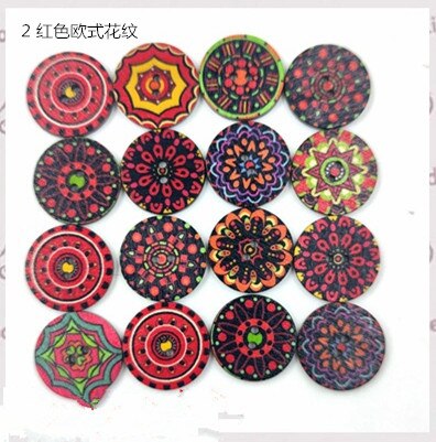 50 Stuks Houten Knop Kralen Kids Diy Scrapbooking Tekening Craft Kunstwerk Decoratie Gemengde Kleur: new 2