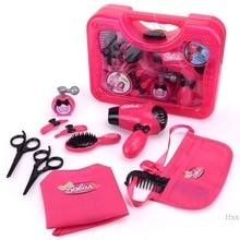 Kids Hair Salon Kit Girl Pretend Play Hairdressing Simulation Toy for Toddler