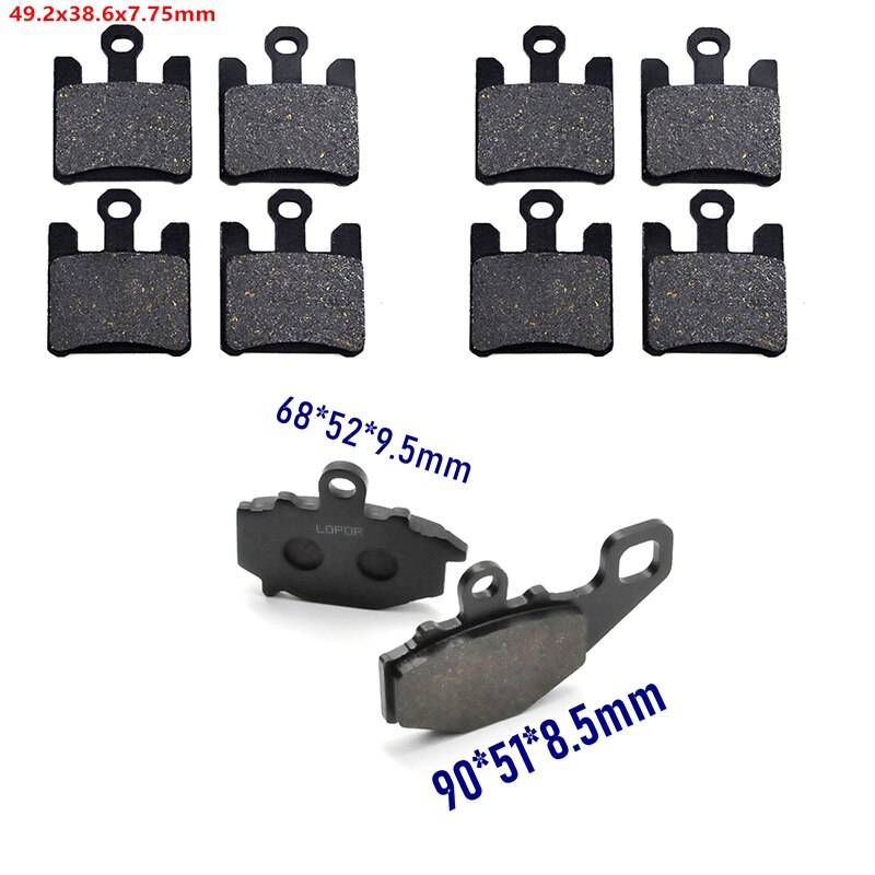 Complete Set Motorcycle Front Rear Brake Pads For Kawasaki ZX6R ZX636 2003-2005 ZX10R ZX1000 2004-2007