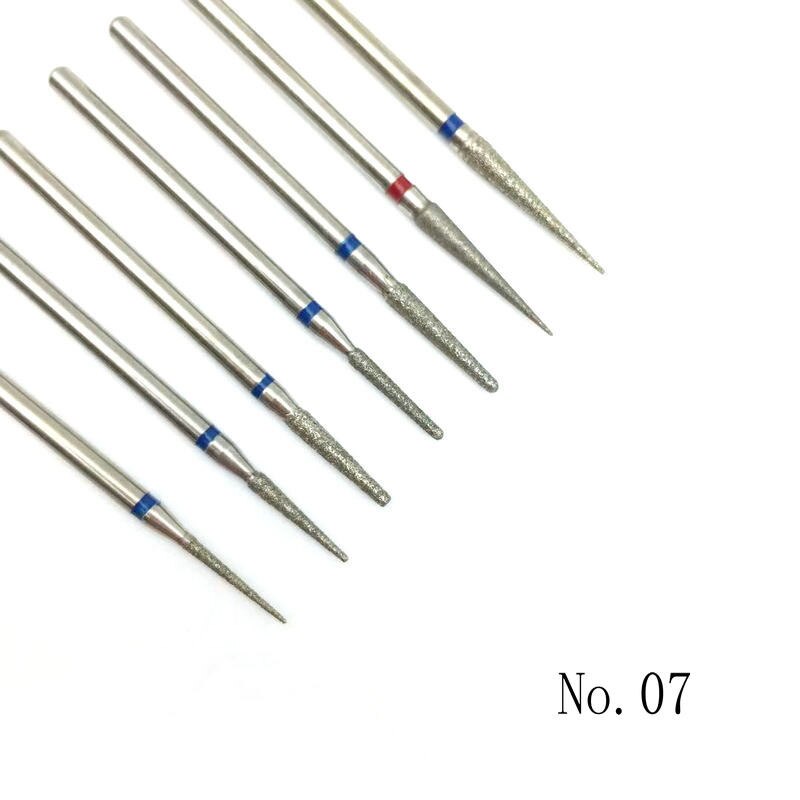 6 Stuks Nagel Boor Set Voor Elektrische Frezen Pedicure Manicure Machine Nail File Slijpen Hoofd Nail Tool Accessoires: 7Pcs Set 7