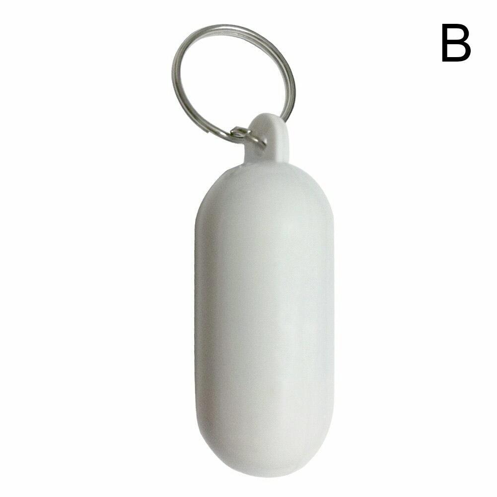 Plastic PS Metal Floating Key Ring Kayak Keychain Buoyant Keyring Marine Sailing Float Keys Buckle Rowing Boats Tools: white