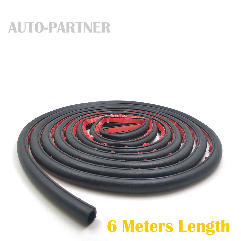 6 meter Kleine D Auto Geluidsisolatie Afdichting Rubber Strip Anti Noise Rubber 3m Plakband Auto Deur Afdichting