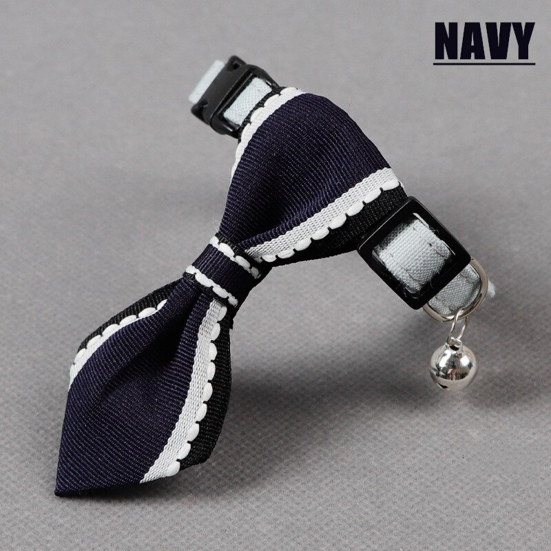1 stücke Haustier Katze Welpen Kragen Kätzchen Verband Binden Sicherheit Bowtie Mit Glocke Einstellbare Schnalle Kätzchen Welpen Haustier Leine Ebene zubehör