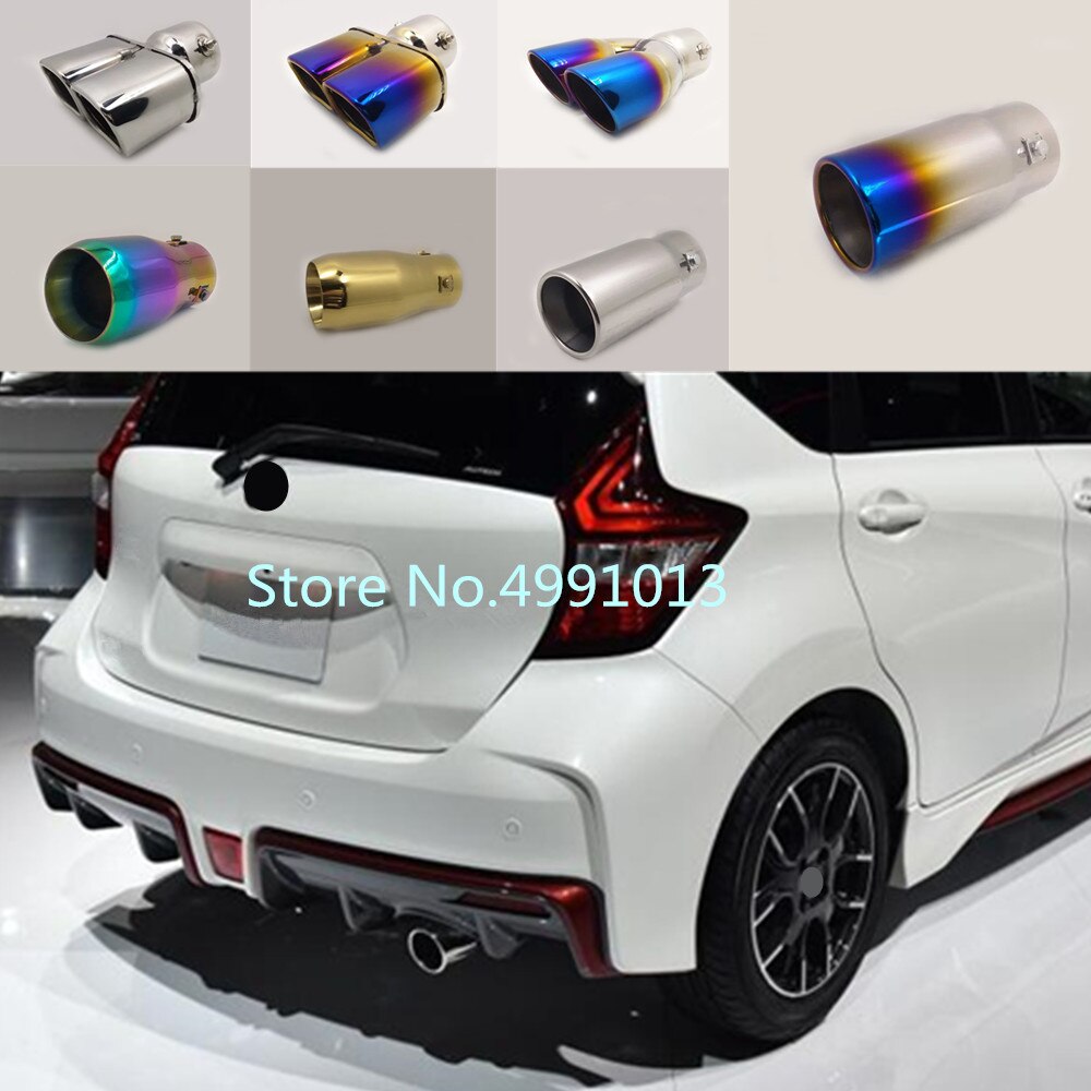 For Nissan NOTE car style muffler exterior end tail pipe dedicate stainless steel exhaust tip tail frame outlet