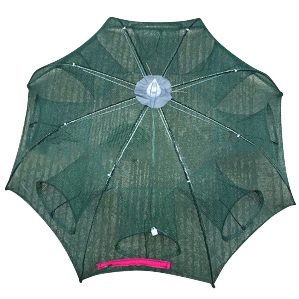 25# Folded Portable 20 Holes Fishing Net Network Casting Crayfish Catcher Shrimp Minnow Crab Baits Trap Cages Mesh Fish Nets