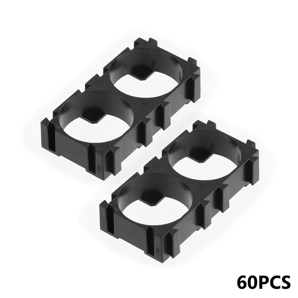 60Pcs 18650 Battery Cell Holder 1P 2P 3P Li-ion Battery Bracket Batteries Pack Fixture Anti Vibration 18650 Cell Holder Case: 2P