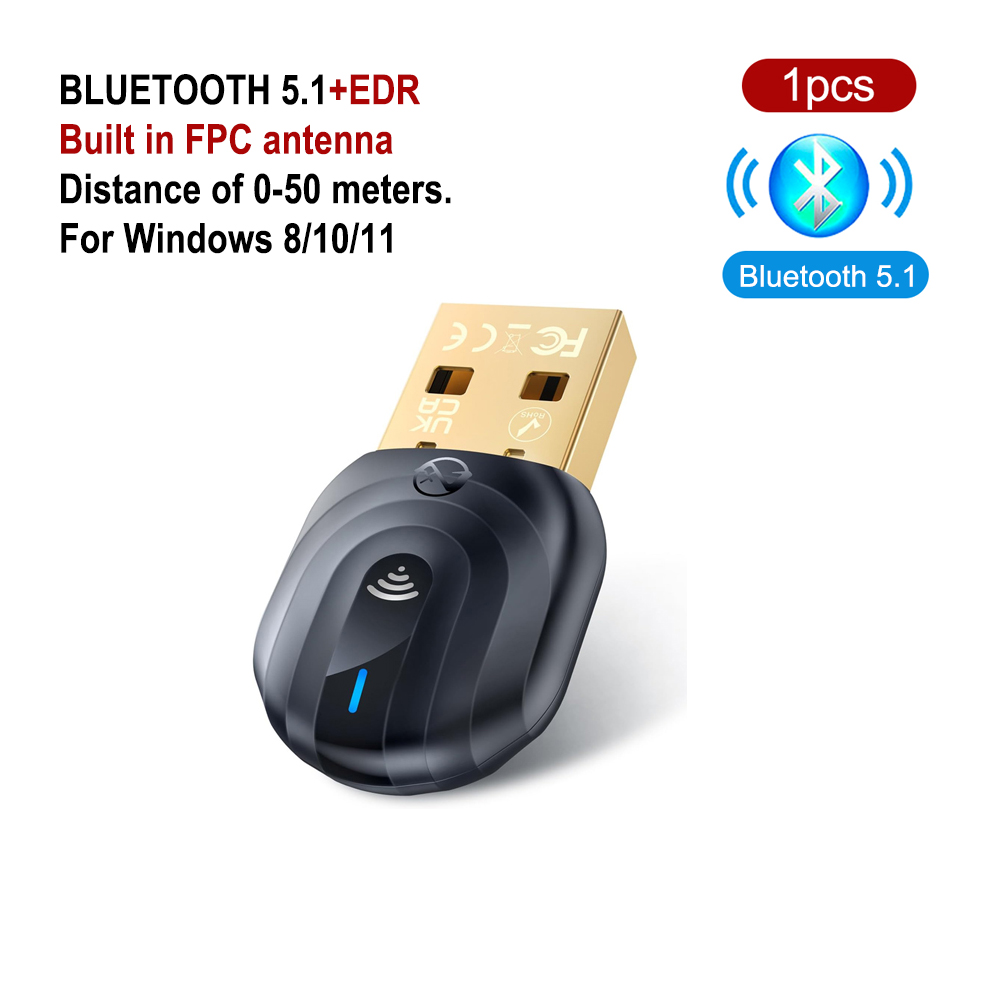 Zexmte 150M Adapter Bluetooth dwuzakresowy nadajnik USB 5.1 Bluetooth odbiornik Audio darmowego sterownika dla wygranej 10/11 Adaptador: Czerwony