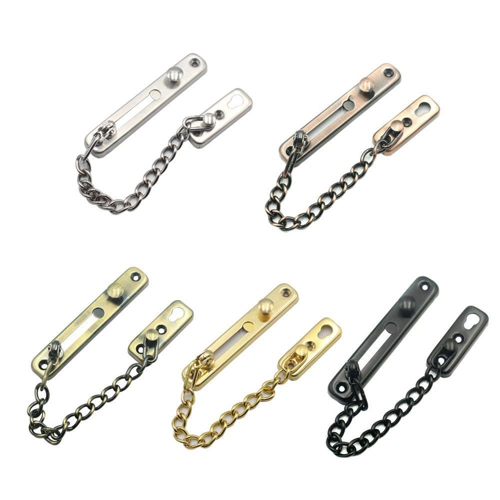 House 1PC Security Guard Chain Bolt Locks Safety Slide Anti-theft Cabinet Lock Tone Latch Door Door Guard Hardware Bolt Cha U7I0