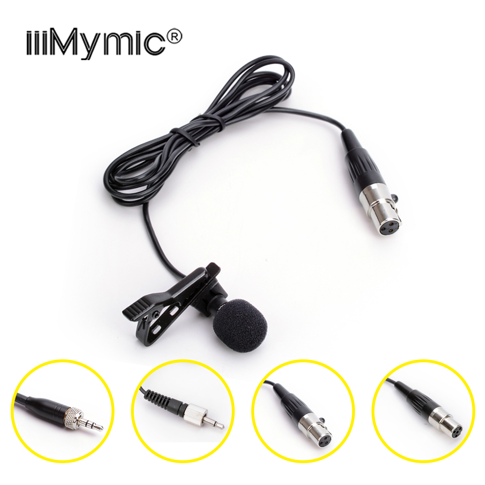 Micrófono de solapa Lavalier para AKG Sennheiser Shure transmisor Bodypack inalámbrico Mini 3 pines XLR 3,5mm bloqueable 4 pines