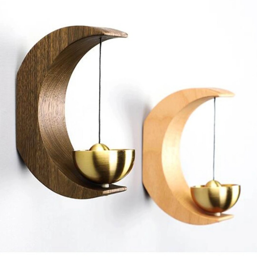 Cloche sonnette carillons éoliens sonnette en bois alerte maison petite cloche décoration de porte carillons éoliens et décorations suspendues